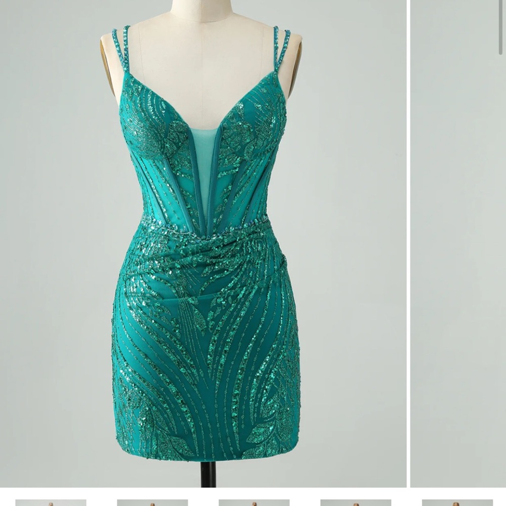 Sparkling Green Sequin Mini Dress| Cocktail/Homecoming